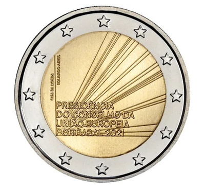 ** PORTUGALI 2€ 2021 EU-puheenjohtajuus pillerissä **