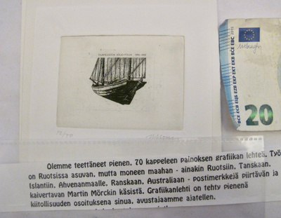 VANHA Grafiikanlehti Sign Martin Mörck Numeroitu 12/70
