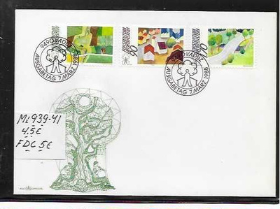 LIECHTENSTEIN Mi 939-41 luett. 4,5€  FDC  luett.5€