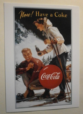 Coca-Cola maistuu viileälläkin... mainospk 1991, UP, ei p.