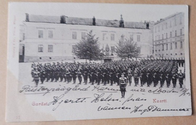 Helsinki, Suomen Kaarti kaartin pihalla, p. 1903 Ruotsiin
