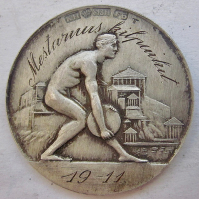 Palkinto Mitali Pyrintö Tampere 1896 Aitajuoksu 1911 Hopeaa