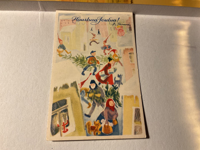 Postikortti Hyvää joulua! 1954