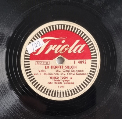 Savikiekko 1953 - Veikko Tuomi - Triola T 4095