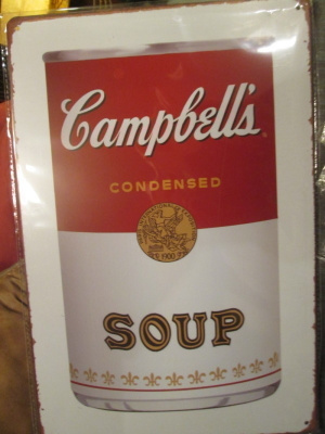 Peltikyltti Campbells Soup. Andy Warhol