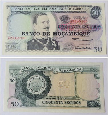 MOSAMBIK MOCAMBIQUE 50 ESCUDOS 1970
