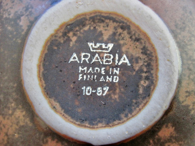 VANHA Kulho Arabia Rusko Ulla Procope Leima 10-1967