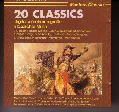 cd, VA - 20 Classics. Digitalaufnahmen grober klassischer Mu