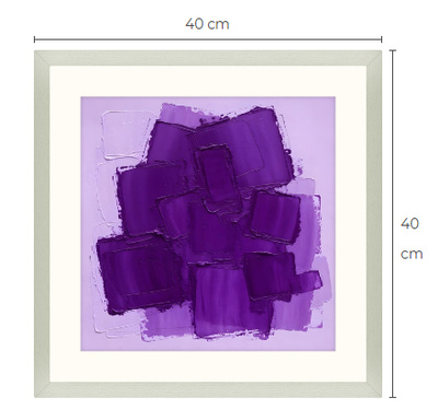 Uusi abstrakti Art Print paspis & kehys 40 cm x 40 cm