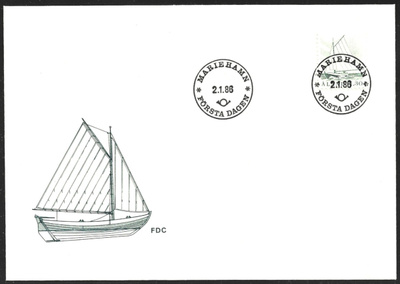 FDC Åland 1986 Yleismerkit Verkkovene LaPe ÅL 014