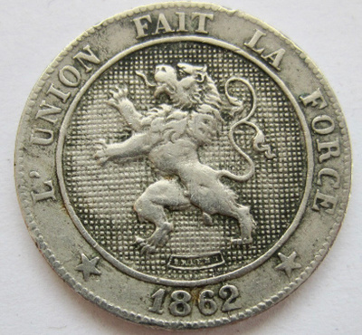 Belgia 5 centimes 1862