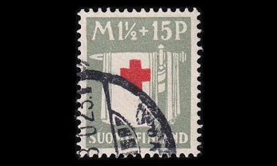 159 o Punainen risti 1 1/2mk+15p (1930)