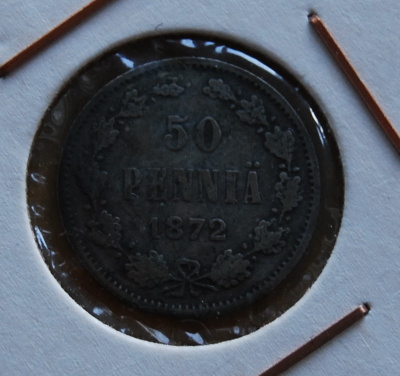50 penniä 1872 Aleksanteri II, Hopea