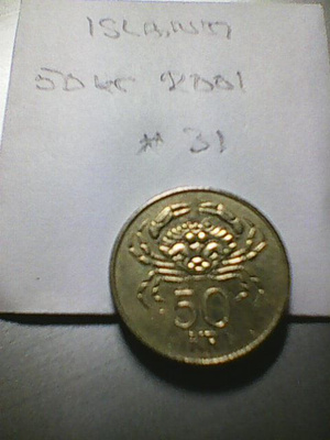 Islanti 50 kruunua 2001, km#31