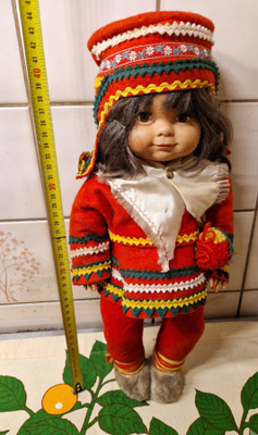 Vintage Tyttö Lapinnukke Dollytex Vihti Finland.