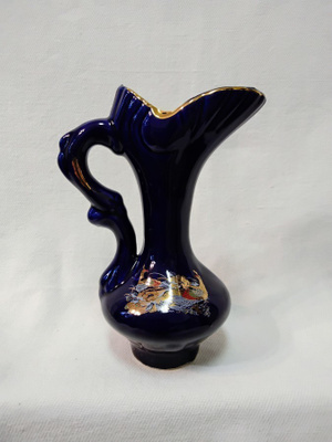 Koboltinsininen riikinkukko maljakko