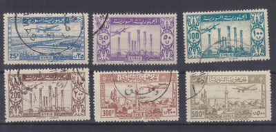 Syyria 1946 vuodelta lentopostisarja.
