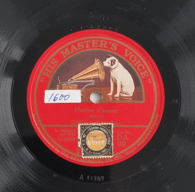Savikiekko 1924 - Enrico Caruso His Master's Voice D.A. 107