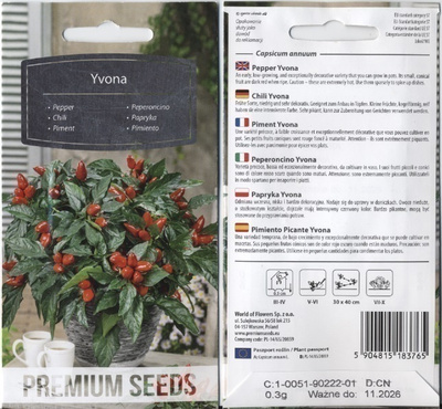 Chilipaprika "Yvona" - siemenet #