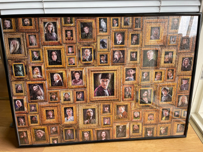 Harry Potter -aiheinen palapeli koottuna tauluun 51 x 71cm