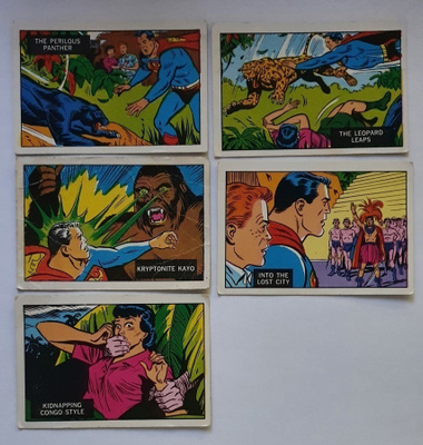 Superman in the Jungle -keräilykortteja vuosi 1968 (5 kpl)