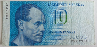 10 Markkaa 1986 Korvaava 1996189592