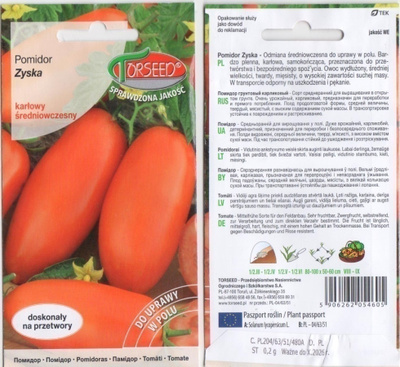 Tomaatti "Zyska" siemenet #