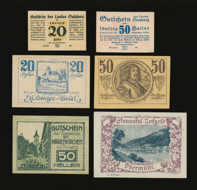 Itävalta Notgeld 6 kpl, erä 20