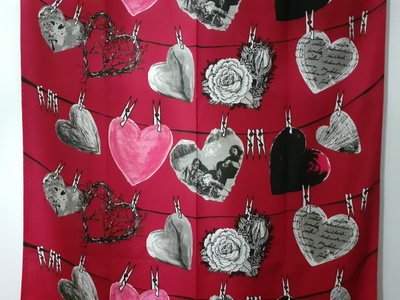 Vallila - Hehku verho - tummanpunainen - 140x245 cm