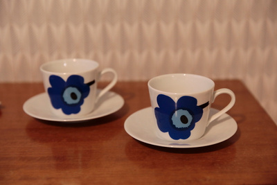 Marimekko Unikko sininen kahvikuppi 2 kpl