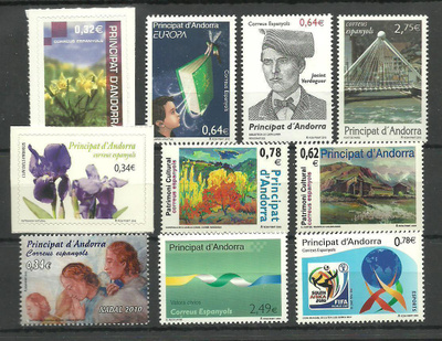 ANDORRA (ES) pieni levyllinen postituoreita 2000-l **