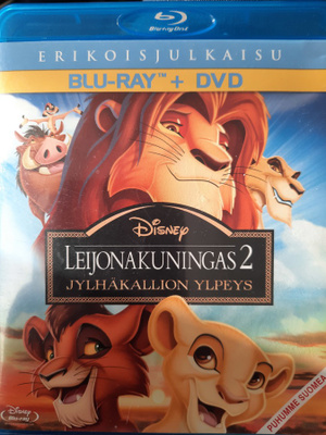 LEIJONAKUNINGAS 2  BLU-RAY + DVD  SUOMIPUHE