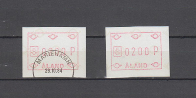 Åland   ATM 0200  epl leimattuna ja postituoreena