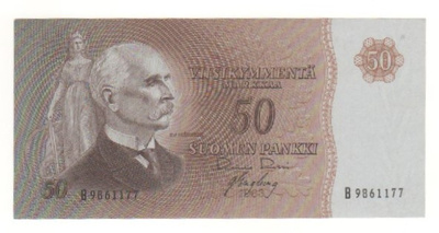 50 markkaa 1963 ilm. litt. sarja B, ROS-Eng, pakkasileä