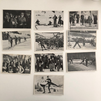 1936 talviolympialaisten keräilykuvia ( 13kpl )