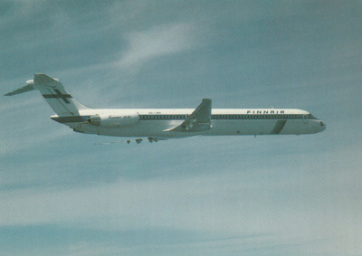 LENTOKONEKORTTI - DC-9-82 - FINNAIR - 1