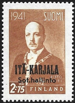 1941 Itä-Karjala Ryti 2,75 mk Normaali R ** LaPe I-K 25 I