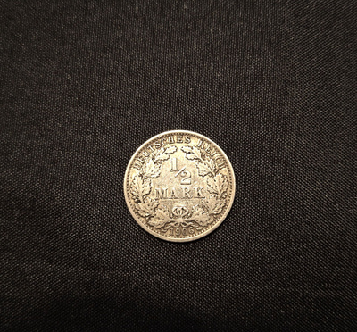 Saksa 1/2 Mark 1906 Hopeaa