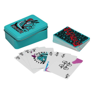 FORTNITE PLAYING CARDS, TINBOX	(47 277)	pelikortit, peltiras