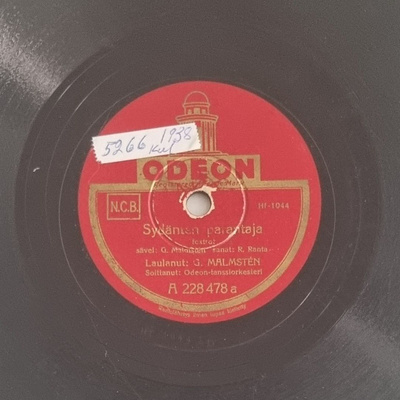 Savikiekko 1938 - Georg Malmsten - Odeon 228478