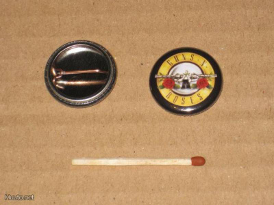 Guns n Roses pistooli ruusu rintanappi 1" j3