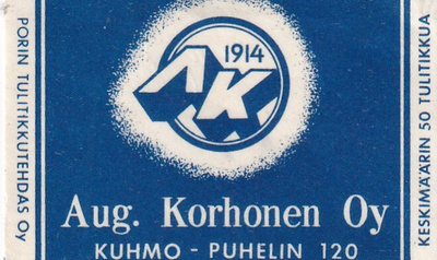 Kuhmo. Aug. Korhonen Oy AK 1914   s26