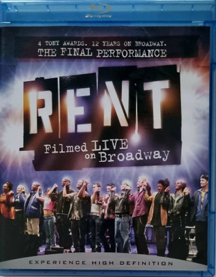 RENT: FILMED LIVE ON BROADWAY BLU-RAY