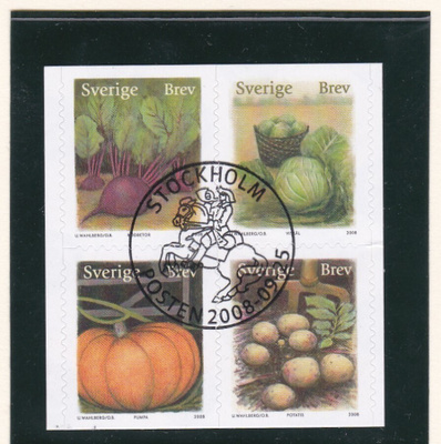 RUOTSI - 2008  Fa 2678/81 NELILÖ LEIMATTUNA