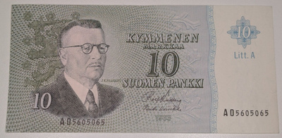 10 Markkaa 1963 Litt. A AO5605065