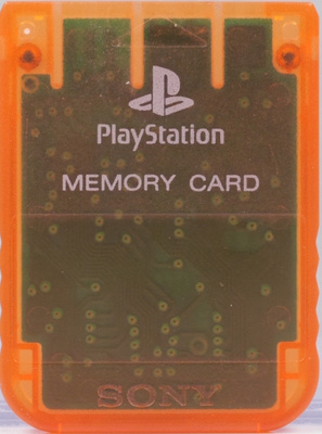 Playstation 1 Memory Card (Orange)