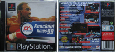 Knockout Kings 99 - PS1 peli  [Evander Holyfield kannessa]