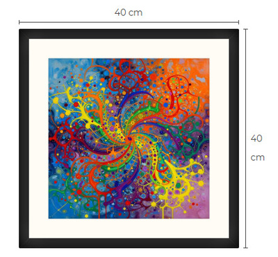 Uusi uniikki abstrakti art print taulu 40 cm x 40 cm