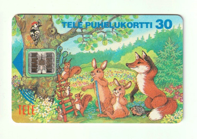 Puhelukortti, design by Marjaliisa Pitkäranta