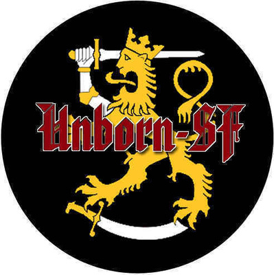UNBORN-SF - vaakunaleijona - 1" RINTAMERKKI